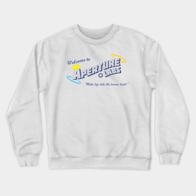 Welcome To Aperture Labs Crewneck Sweatshirt by BennyJayKay